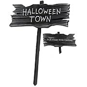 Signs > Nightmare Before Christmas - Celebrate Christmas and Halloween any time of year! A charming yard sign based on  The Nightmare Before Christmas ! Great for your next party! This fun and charming wooden yard sign from  The Nightmare Before Christmas  will let all your guests know that theyre entering Halloweentown! Great for parties - order yours today! Measures over 37-inches tall.: Sizes 