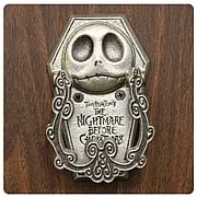 Home DÃ©cor > Nightmare Before Christmas - Get the door, its Jack! Jack Skellington returns, with exciting items for your collection! From Halloweentown to your home! Get the door, its Jack! From the creepiest corners of Halloweentown, comes this highly-detailed door knocker emblazoned with Jack Skellingtons skeletal-but-jolly face. Order yours today!: Sizes 