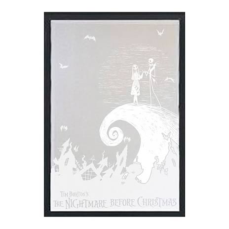 Nightmare Before Christmas Jack and Sally Etched Mirror
