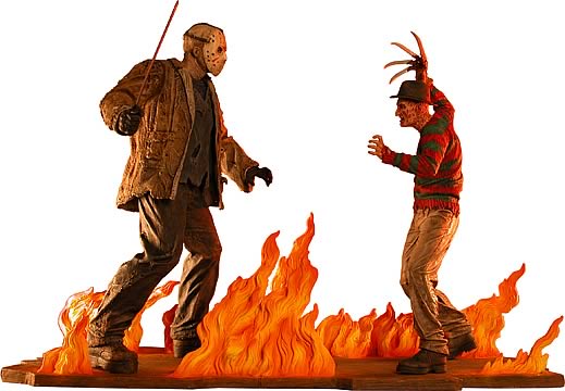 Freddy vs. Jason Statue Set