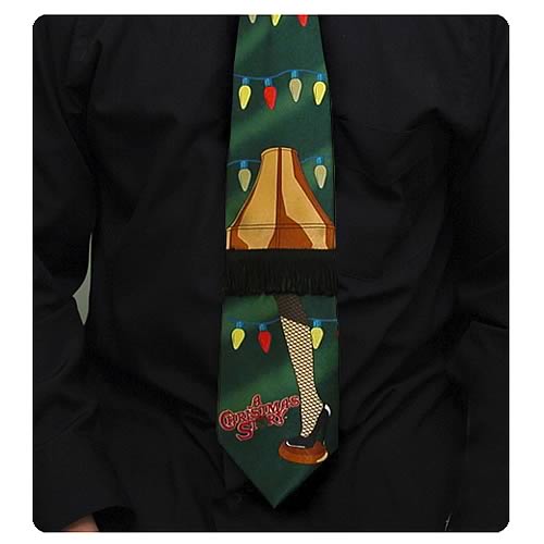 Christmas Story Green String Lights Neck Tie