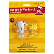 Peanuts Snoopy and Woodstock Bendable Figures