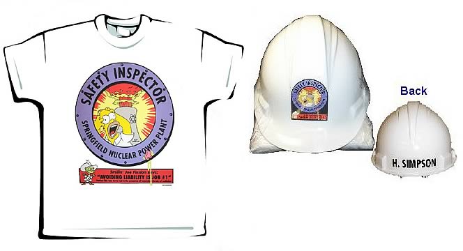 Homer Safety Inspector Helmet & T-Shirt