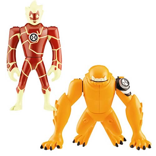 Ben 10 Alien Creation Chamber Heatblast and Wildmutt, NM