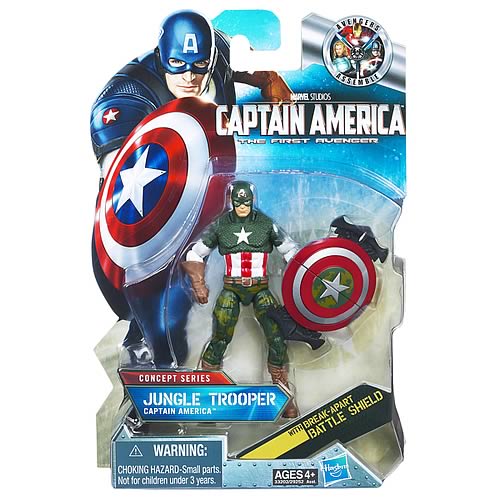 Capt. America Jungle Trooper Capt. America Figure, Not Mint