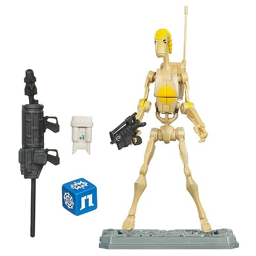 Star Wars Clone Wars Battle Droid Commander Figure, NM