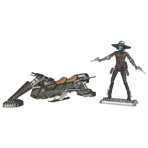 Star Wars Clone Wars Pirate Speeder Bike with Cad Bane, NM