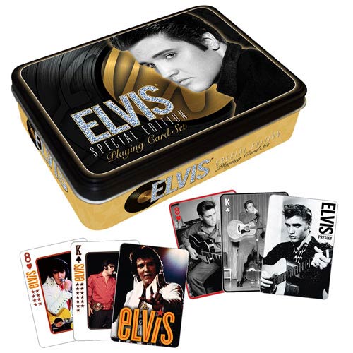 Elvis Presley Gold Playing Card Tin Set