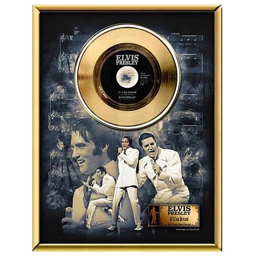 Elvis Presley If I Can Dream 45 rpm Gold Record