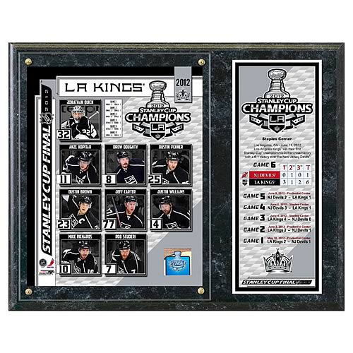 NHL Stanley Cup Champions L.A. Kings Starting Roster Plaque
