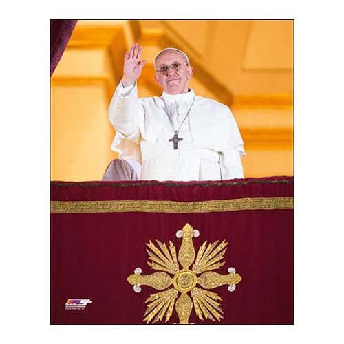 Pope Francis Waving Large Commemorative Photo