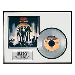 KISS Love Gun Framed Platinum Edition Record