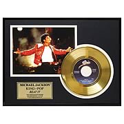 Michael Jackson Memorabilia Michael Jackson Beat It Framed Gold Record