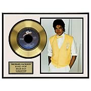 Michael Jackson Memorabilia Michael Jackson Billie Jean Framed Gold Record