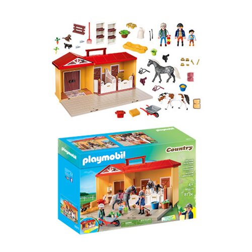 Playmobil 5671 Take Along Horse Stable Playset