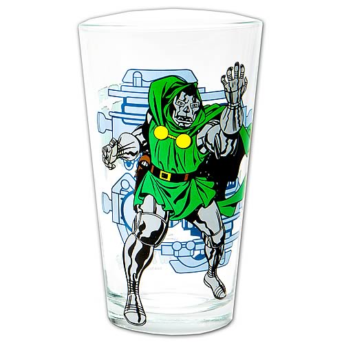 Fantastic Four Dr. Doom Glass Toon Tumbler