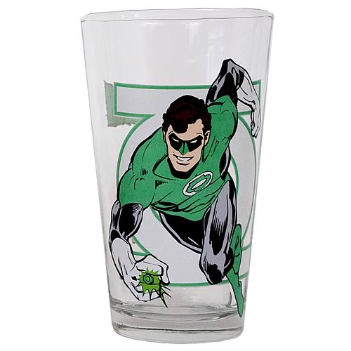 Green Lantern Glass Toon Tumbler