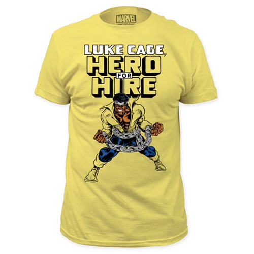 Luke Cage Hero For Hire Yellow T-Shirt