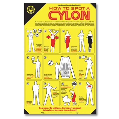 Battlestar Galactica How To Spot A Cylon Poster