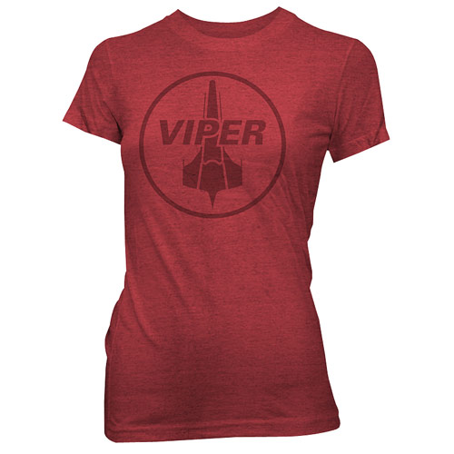 Battlestar Galactica Viper Squadron Juniors Red T-Shirt