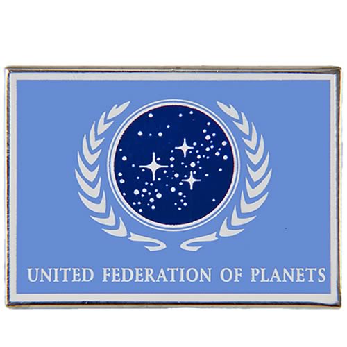 Star Trek United Federation of Planets Blue Flag Pin
