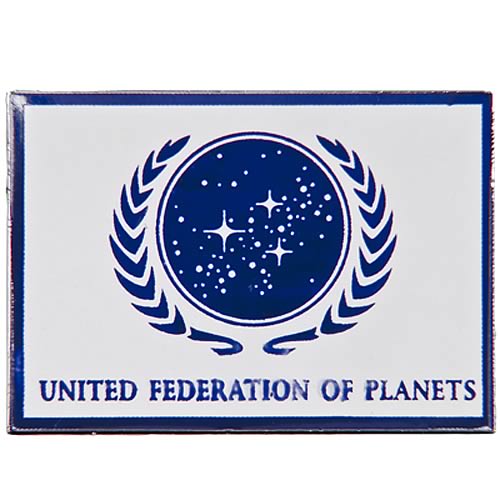 Star Trek United Federation of Planets White Flag Pin