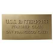 Star Trek Original Series Enterprise Dedication Plaque