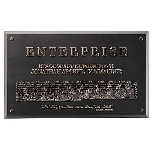Star Trek Enterprise NX-01 Dedication Plaque