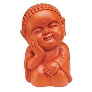 Orange 8-Inch Buddha Buddha Bank
