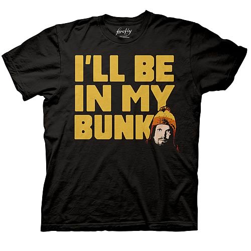 Firefly Jayne Cobb I'll Be in My Bunk Black T-Shirt