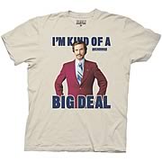 Anchorman I'm Kind of a Big Deal Ron Burgundy Tan T-Shirt