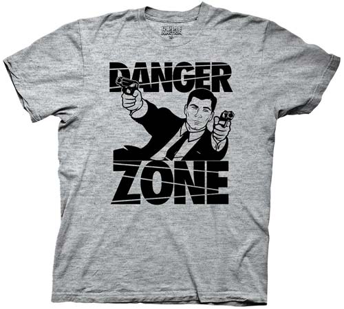 Archer Sterling Archer Danger Zone Gray T-Shirt
