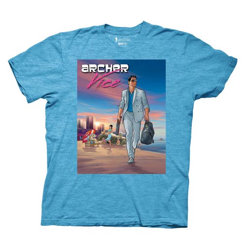 Archer Vice Poster Turquoise T-Shirt