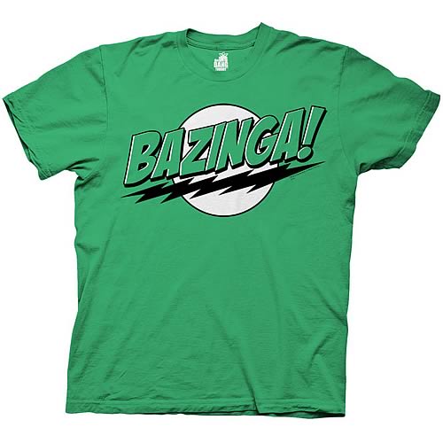 Big Bang Theory Bazinga! Green T-Shirt