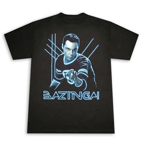 Big Bang Theory Sheldon Glow Bazinga T-Shirt