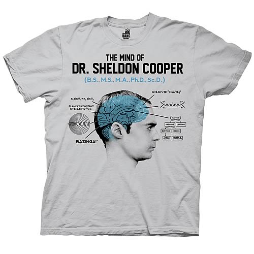 Big Bang Theory Mind of Dr. Cooper Gray T-Shirt