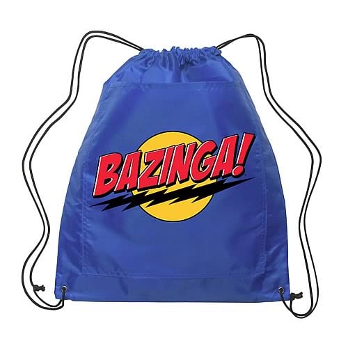 Big Bang Theory Bazinga! Blue Drawstring Bag