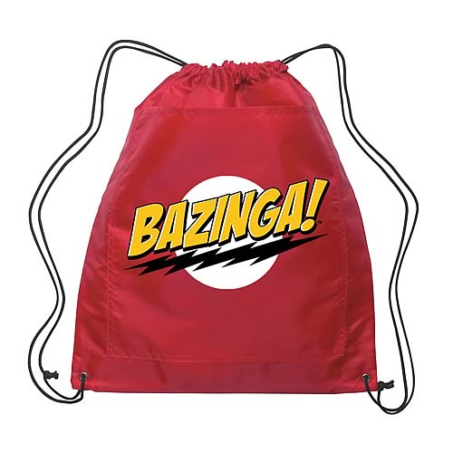 Big Bang Theory Bazinga! Red Drawstring Bag