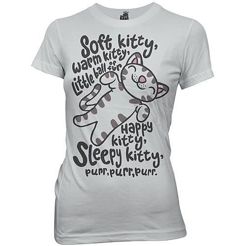 Big Bang Theory Soft Kitty Gray Juniors T-Shirt