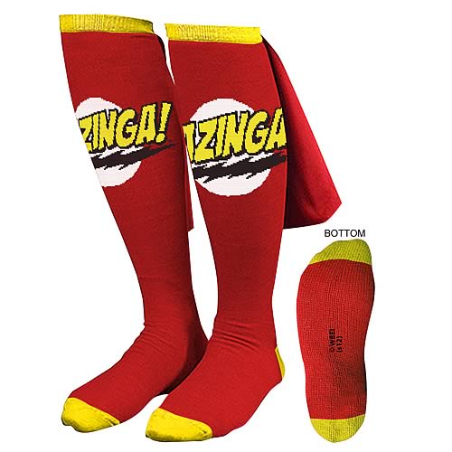 Big Bang Theory Red Bazinga! Caped Socks