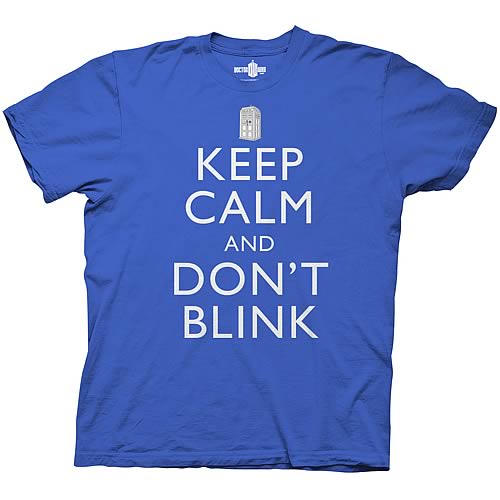 Doctor Who Keep Calm and Don't Blink T-Shirt
