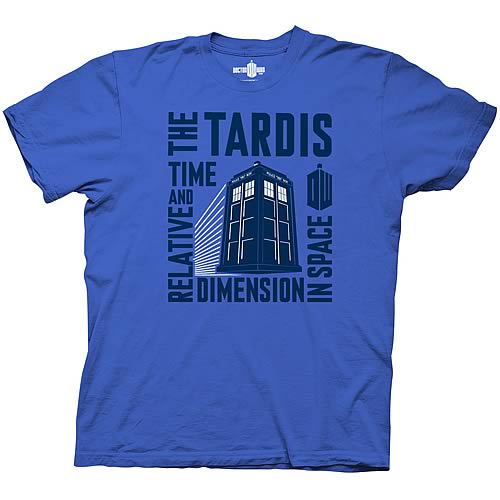 Doctor Who Time and Relative Dimension In Space Blue T-Shirt