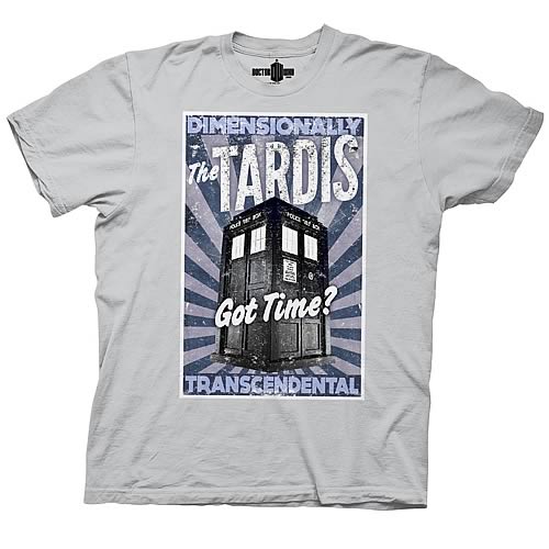 Doctor Who Dimensionally Transcendental Grey T-Shirt