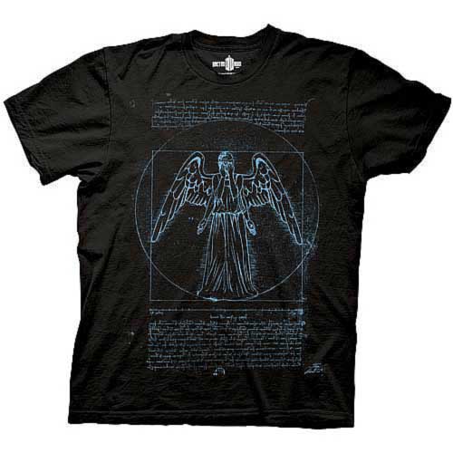Doctor Who Vitruvian Angel Black T-Shirt
