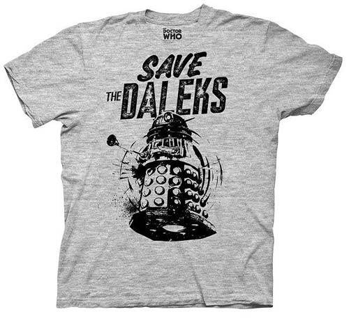 Doctor Who Save The Daleks Gray T-Shirt