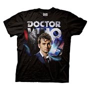 Doctor Who Tenth Doctor Collage Black T-Shirt