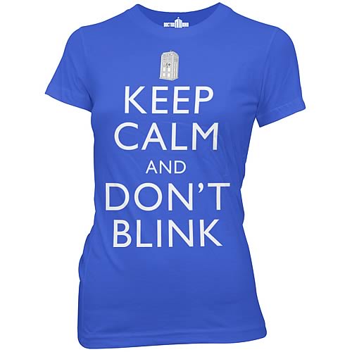 Doctor Who Keep Calm and Don't Blink Juniors T-Shirt