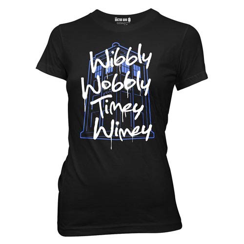 Doctor Who TARDIS Wibbly Wobbly Timey Wimey Juniors T-Shirt