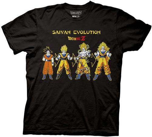 Dragon Ball Z Goku Saiyan Evolution Black T-Shirt