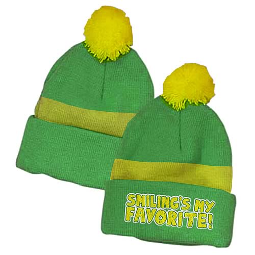 Elf Smiling's My Favorite Green Beanie Hat